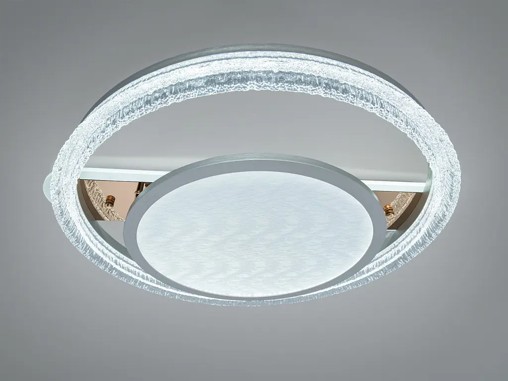 Стельова LED люстра Diasha 8819/600+400 золото 100W пульт - фото 2