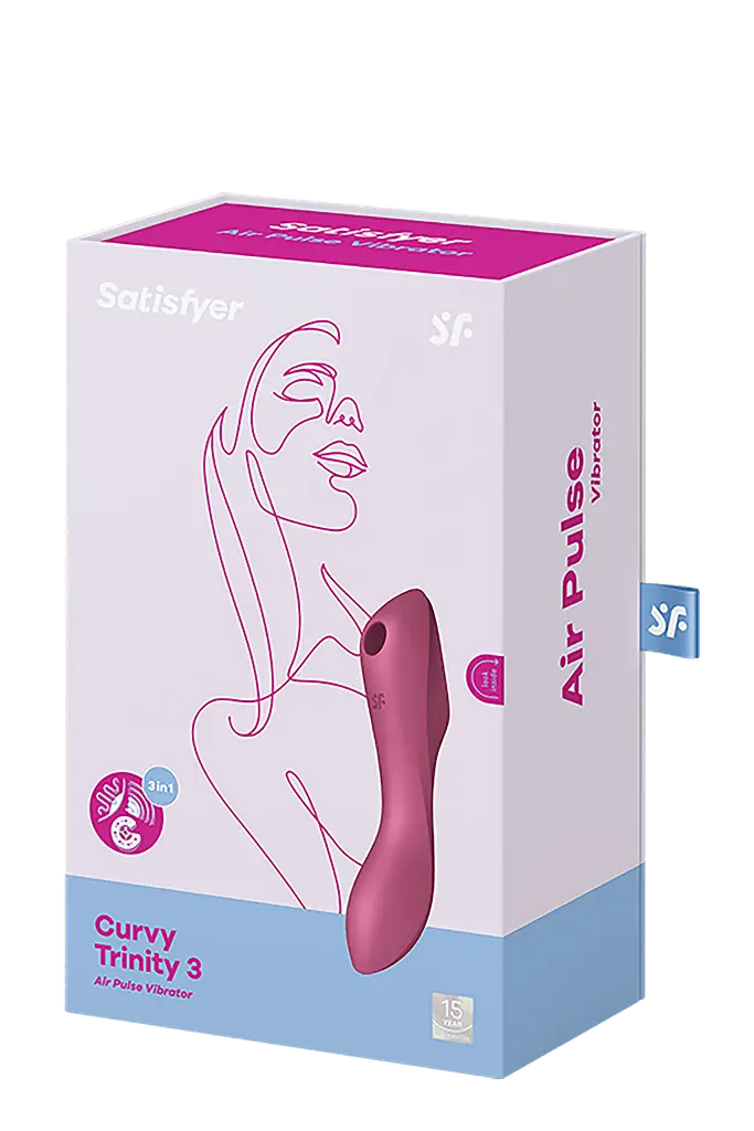 Вібратор Satisfyer Curvy Trinity 3 Вакуумний та стимулятор для точки G, 17.5х5.3 см червоний - фото 8