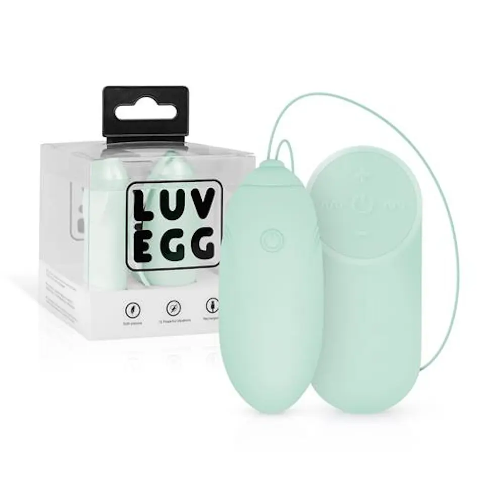 Віброяйце EasyToys Luv Egg 16 см зелений - фото 2