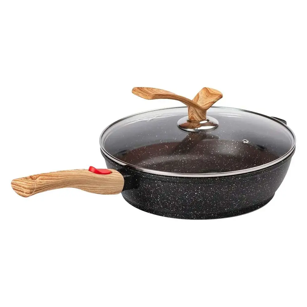 Сковорода універсальна MGC алюмінієва 28 см зі знімною ручкою, чорний MGC HP-4-465B - фото 3