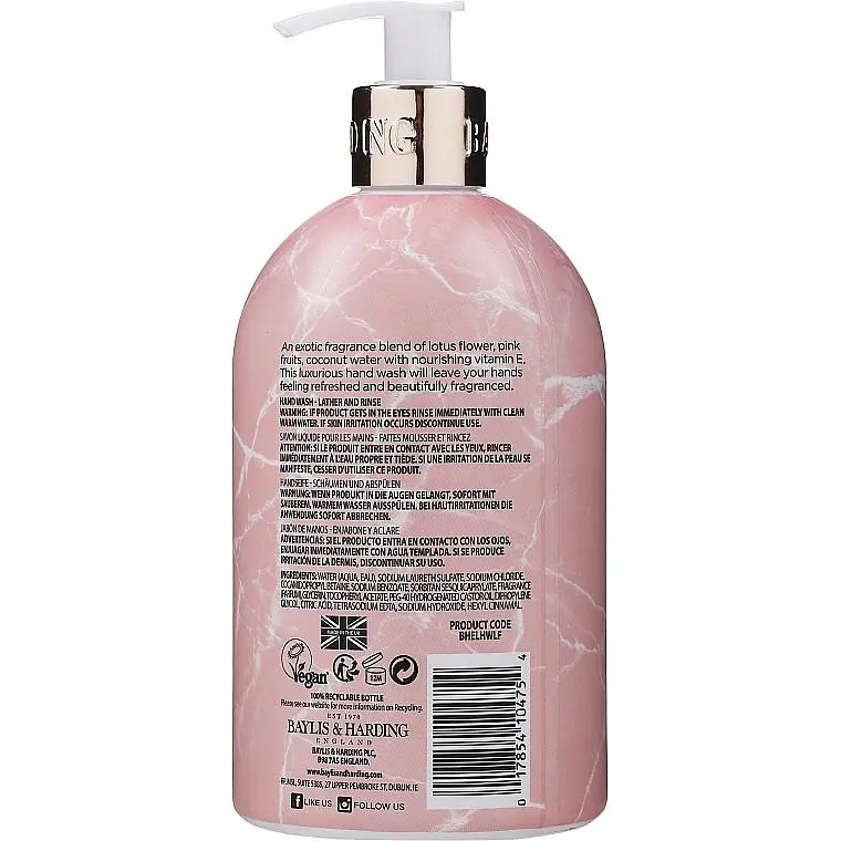 Рідке мило для рук Baylis & Harding Elements Pink Blossom & Lotus Flower 500 мл - фото 2
