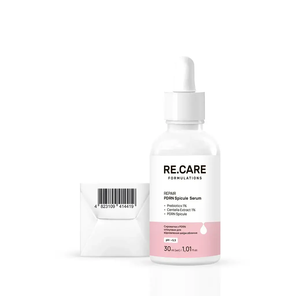 Сироватка з PDRN спікулами для відновлення шкіри обличчя Repair PDRN Spicule Serum RE.CARE 30 мл - фото 6