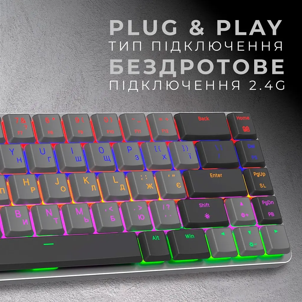 Клавиатура GamePro MK122R Red Outemu Switch Dark Gray [121472] - фото 9