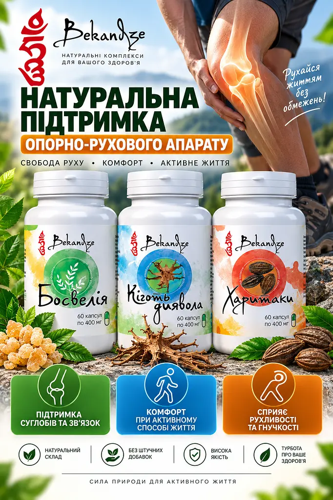 Набір для суглобів, 3×60 капсул — босвелія, кіготь диявола та харітакі при скутості після навантажень для рухливості - фото 4