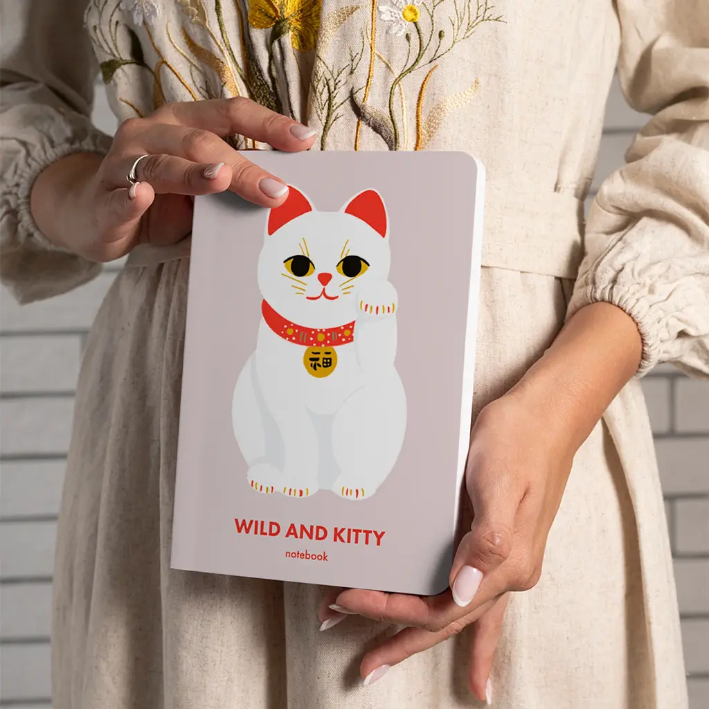 Блокнот у клiтинку Wild and Kitty бежевий - фото 4