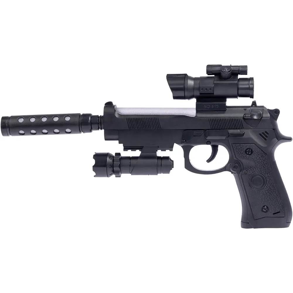 Пістолет світло-звуковий ZIPP Toys Beretta 92FS Чорний - фото 2