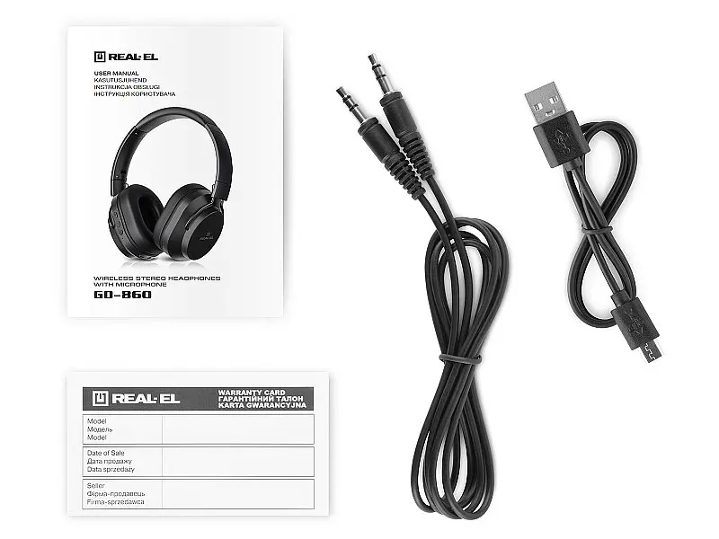 Навушники з мікрофоном REAL-EL GD-860 Black (EL124100053) - фото 2