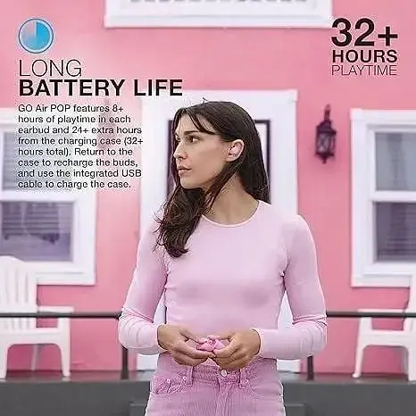 Бездротові навушники JLab Go Air Pop True Wireless Bluetooth + чохол для підзарядки - фото 6