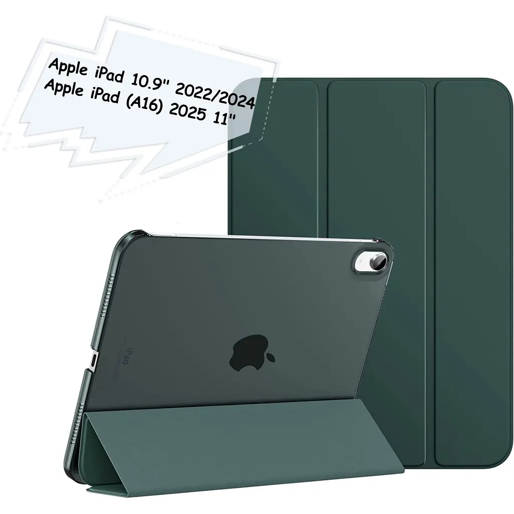 Чохол до планшета BeCover Tri Fold Hard Apple iPad 10.9" (2022/2024)/iPad (А16) 2025 11" Dark Green (713319) - фото 2