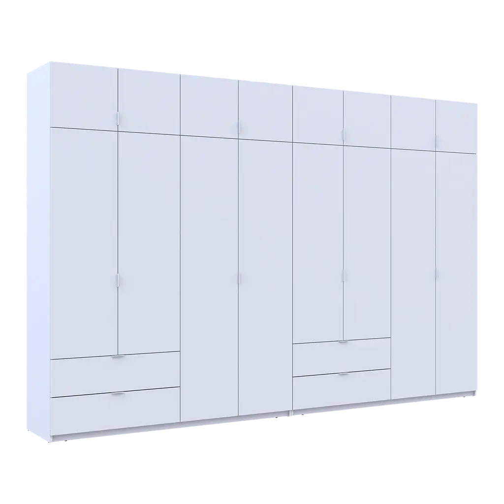 Шафа для одягу Doros Лукас Біла 4+4 ДСП 360х50х240 (42005142) - фото 6