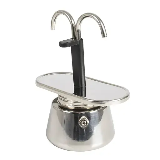 Кавоварка гейзерна Bo-Camp Stainless Steel 2-cups Silver срібляста (2200545) - фото 7