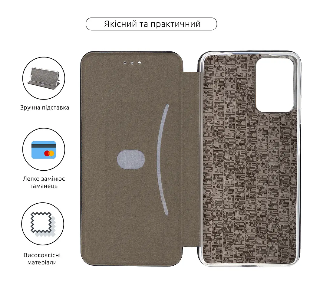 Чехол-книжка для Motorola G04/G24/G04s/E14, G-Case, черный, кожаный чехол-книга из экокожи (PU) и TPU, с магнитом, с подставкой и вместительным кардхолдером, противоударный, защита всего корпуса, ArmorStandart (ARM73899) - фото 3