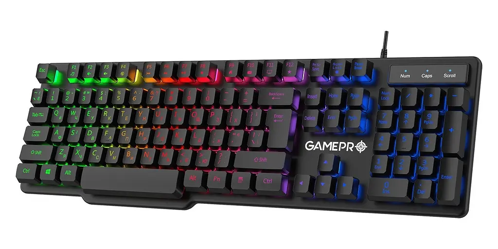 Клавіатура GamePro GK380 RGB Чорний - фото 4