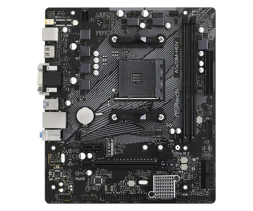 Материнська плата ASRock A520M-HDV Socket AM4 (A520M-HDV) - фото 4