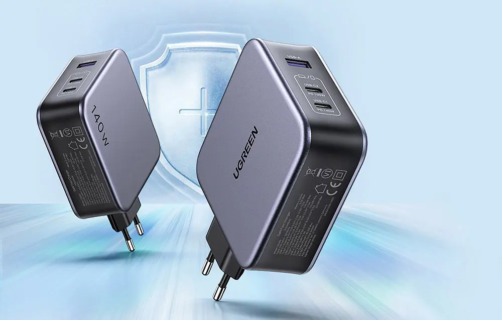 Мережевий зарядний пристрій Ugreen CD289 GaN Fast Charger 140W + Cable USB-C (90549) [99284] - фото 4