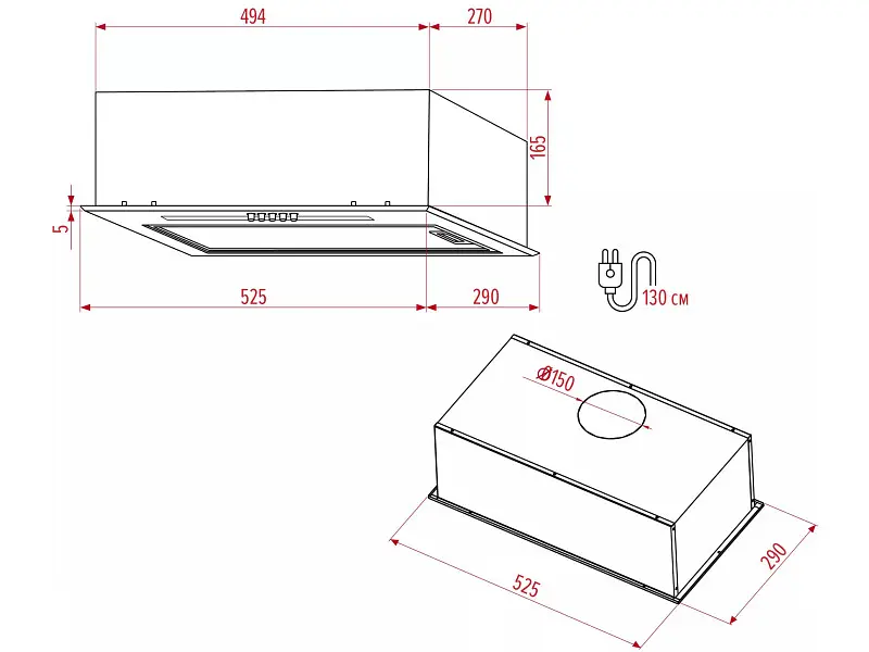Витяжка Perfelli BI 5612 FBL LED - фото 7