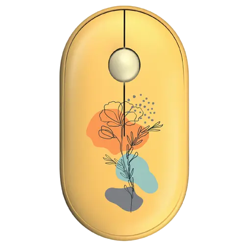 Миша бездротова 2E MF300 Flora Poppy Silent Yellow (2E-MF300WFLORAYW)