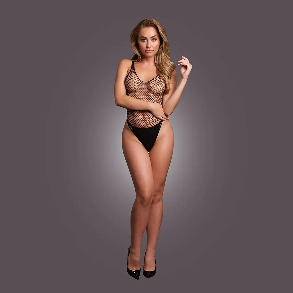Боді Le Désir With Fishnet Structure, One Size (чорний) - фото 5