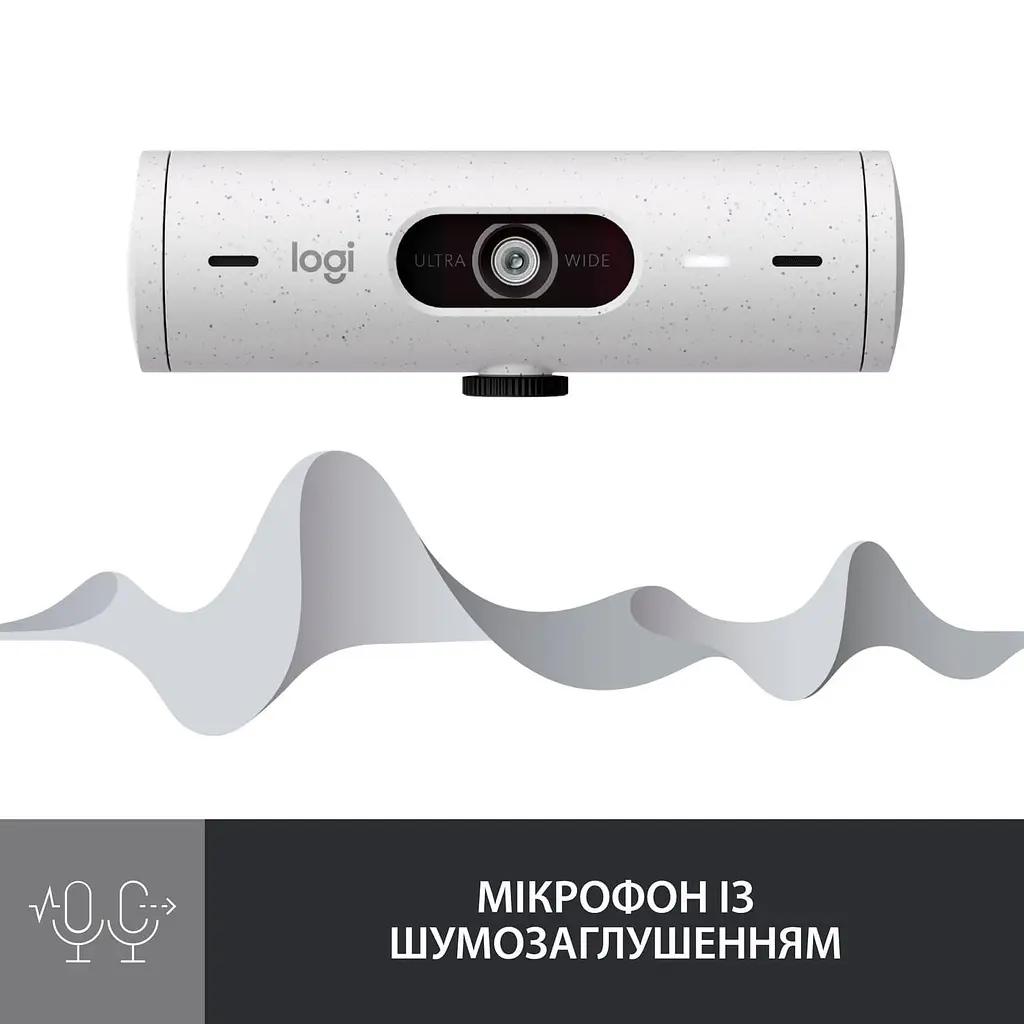 Веб-камера Logitech Brio 500 FullHD Off-White (960-001428) - фото 4
