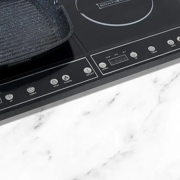 Плита индукционная Royalty Line DIP-4000.2 на 2 конфорки 2000 Вт таймер отключения 8 уровней мощности - фото 2