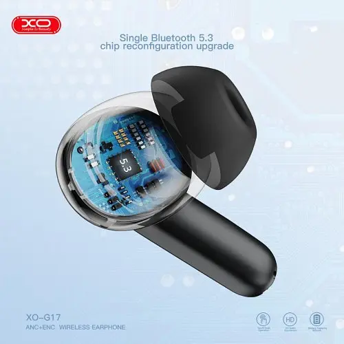 Навушники бездротові XO G17 Avatar Dual Mic Bluetooth Headphones Чорні - фото 5