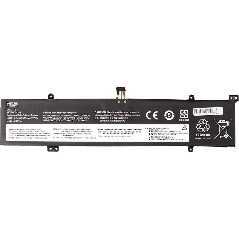 Акумулятор PowerPlant для ноутбуків LENOVO Yoga 9-15IMH5 (L18M4PF1) 15.2V 3500mAh (NB482382)
