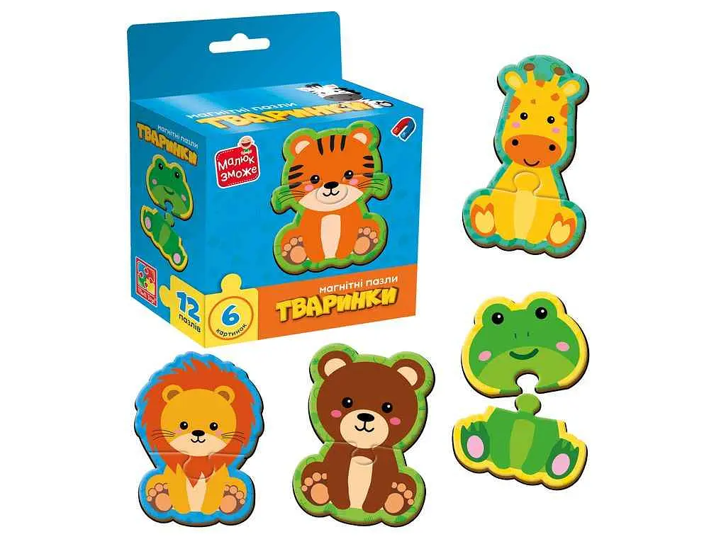 Гра розвиваюча VLADI TOYS "Тваринки" пазли магнітні VT1733-04 - фото 2