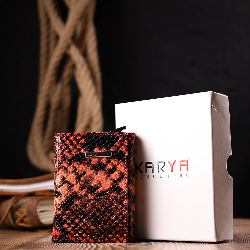 Жіноча шкіряна візитниця KARYA 8х10х2.5 см acs0025887 - фото 10