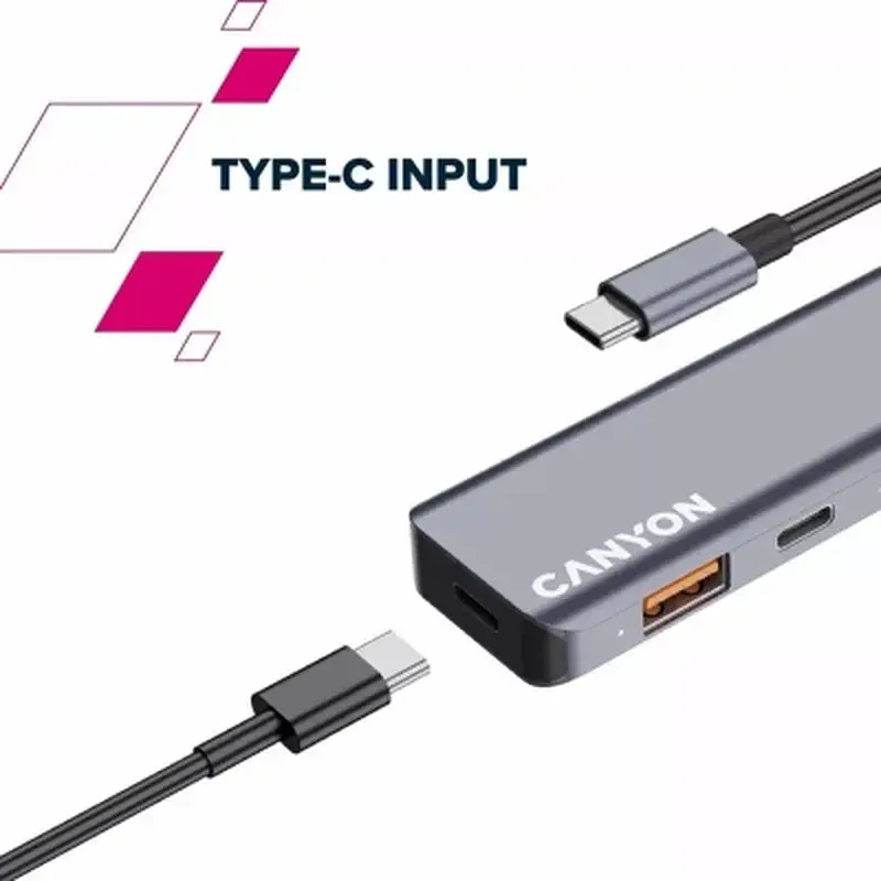 Концентратор Canyon hub DS-18 5in1 USB-C Grey (CNS-TDS18) - фото 10