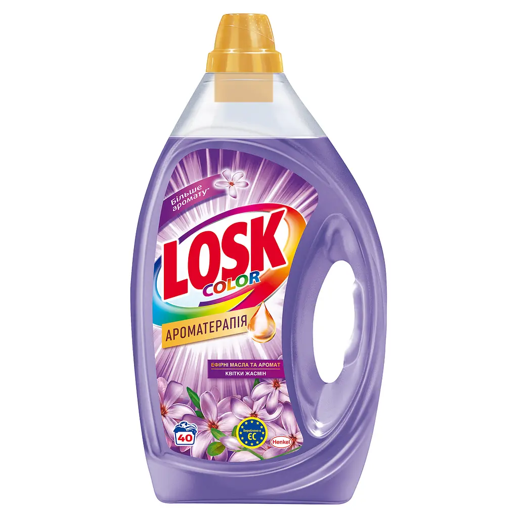 Гель для стирки Losk Колор Ароматерапия Эфирные масла и аромат цветка Жасмин, 2 л - фото 2