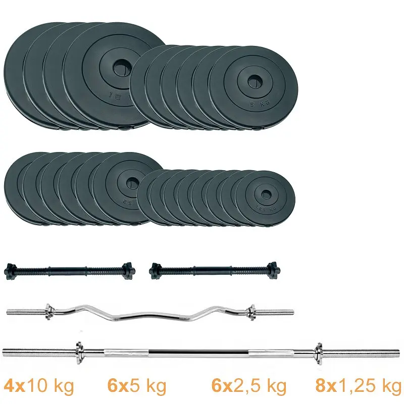 Набір штанг + гантелі Newt Gym Set 2 Rock Pro NE-PL-SET2-110 110 кг - фото 2