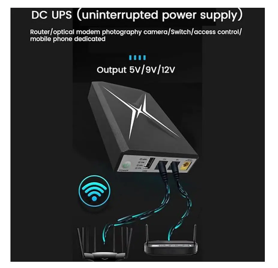 UPS ИБП для роутера, ONU модема, Wi-Fi интернет без света, Voltronic DC18W 10400mAh - фото 4