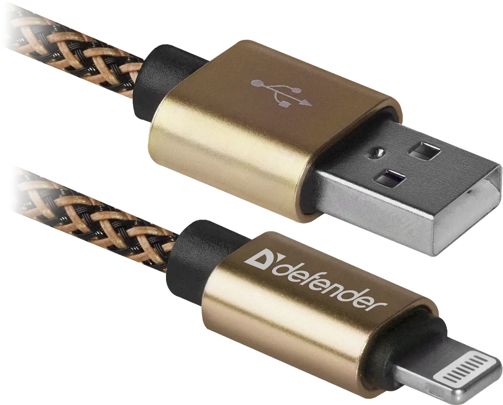 Кабель USB AM-Lightning M, 1.0 м, золотистий, 01-03T PRO Defender - фото 2