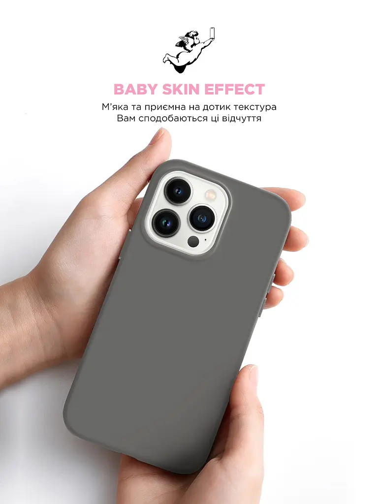 Силиконовый чехол для Apple iPhone 15 Pro, ICON2 Case, серый, противоударный, панель, защита всего корпуса, матовая поверхность Soft Touch, выступает над дисплеем, совместим с защитными стеклами и пленками, с микрофиброй, ArmorStandart (ARM70521) - фото 8