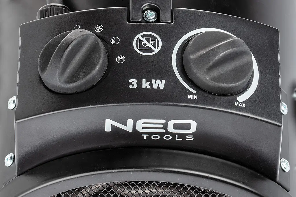 Теплова гармата Neo Tools 3 кВт, площа обігріву 30 в.м., підлоговий, чорний (90-068) - фото 5