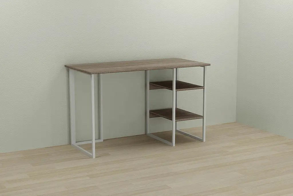 Компьютерный стол Ferrum-decor Кевин 75x140x70 белый ДСП Дуб Сонома Труфель 16мм (FRD-101289) - фото 4