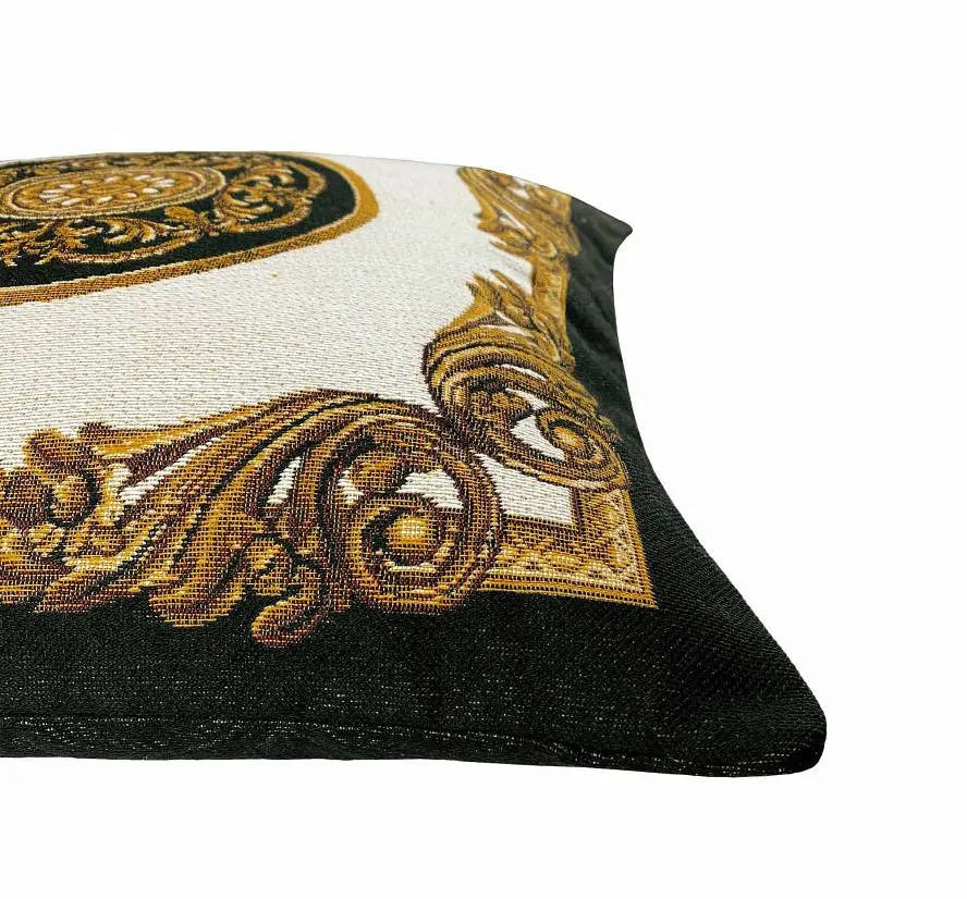 Подушка декоративная Прованс Baroque-1, 45х45 см, белый с золотым (25622) - фото 2