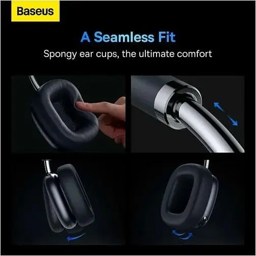 Навушники Baseus Bowie H2 Noise-Cancelling Wireless Headphone сірі (NGTW260013) - фото 3