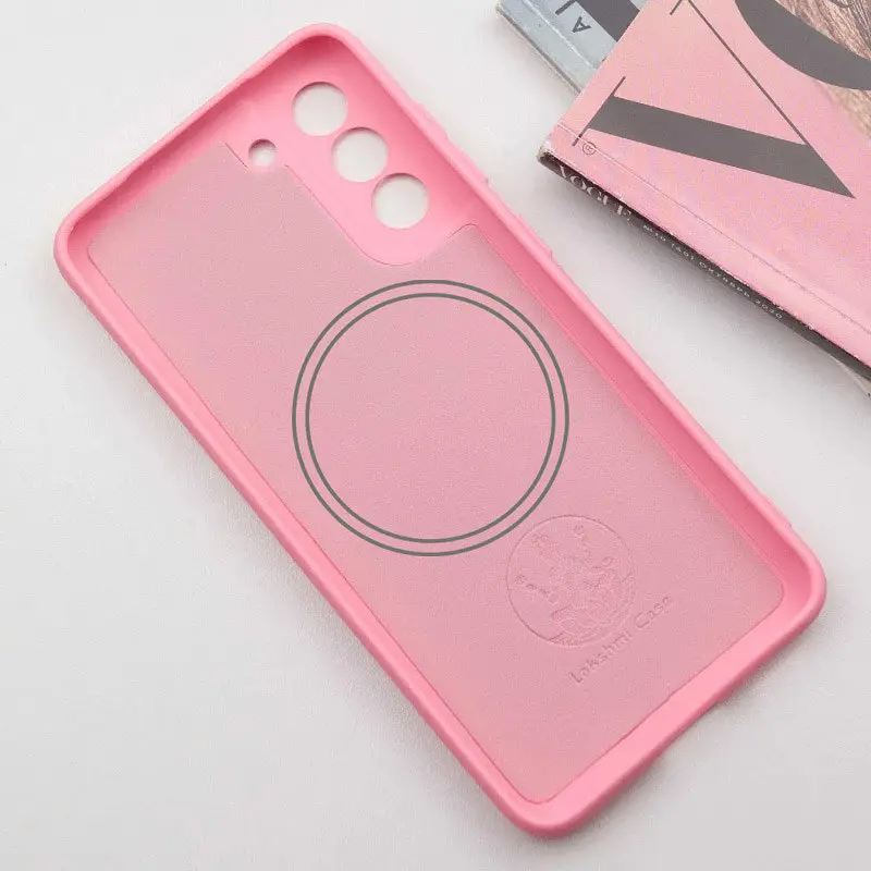 Чохол Silicone Cover Lakshmi Full Camera (AA) with MagFit для Samsung Galaxy S21 FE Рожевий / Light pink - фото 3