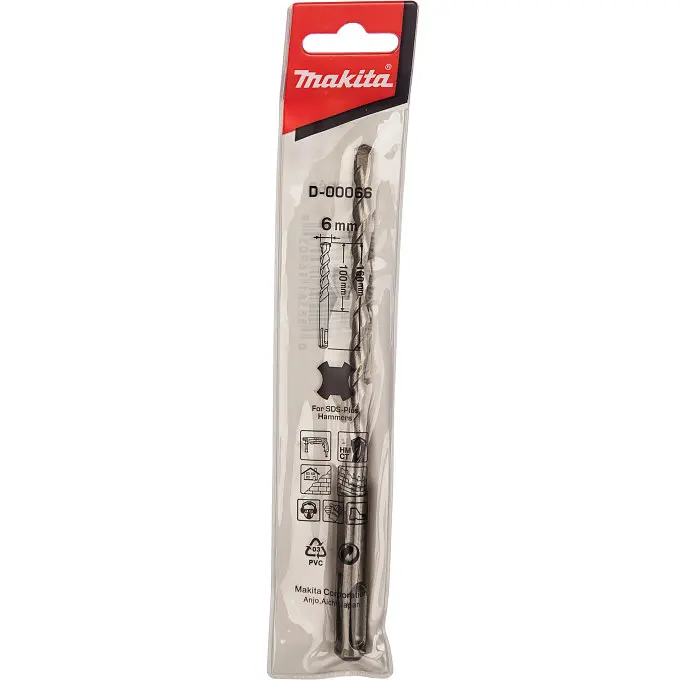 Бур для перфоратора SDS-PLUS Standard 6 x 160 мм Makita D-00066