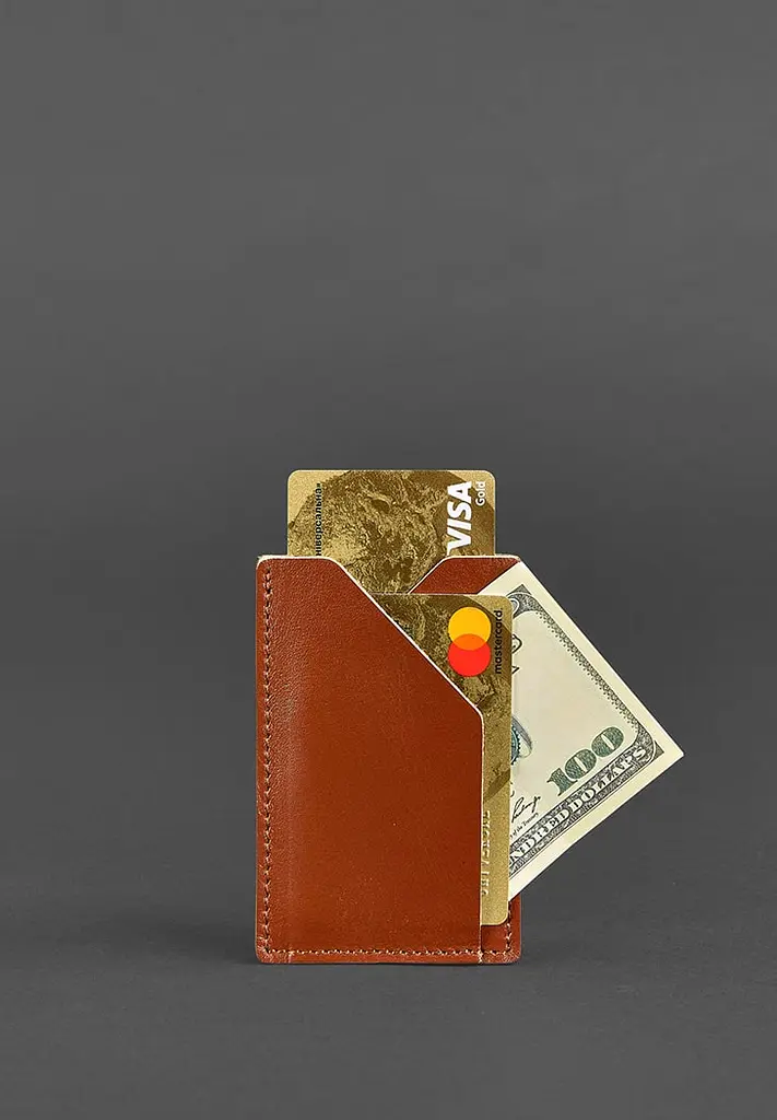 Кожаный кард-кейс 8.0 светло-коричневый - фото 3