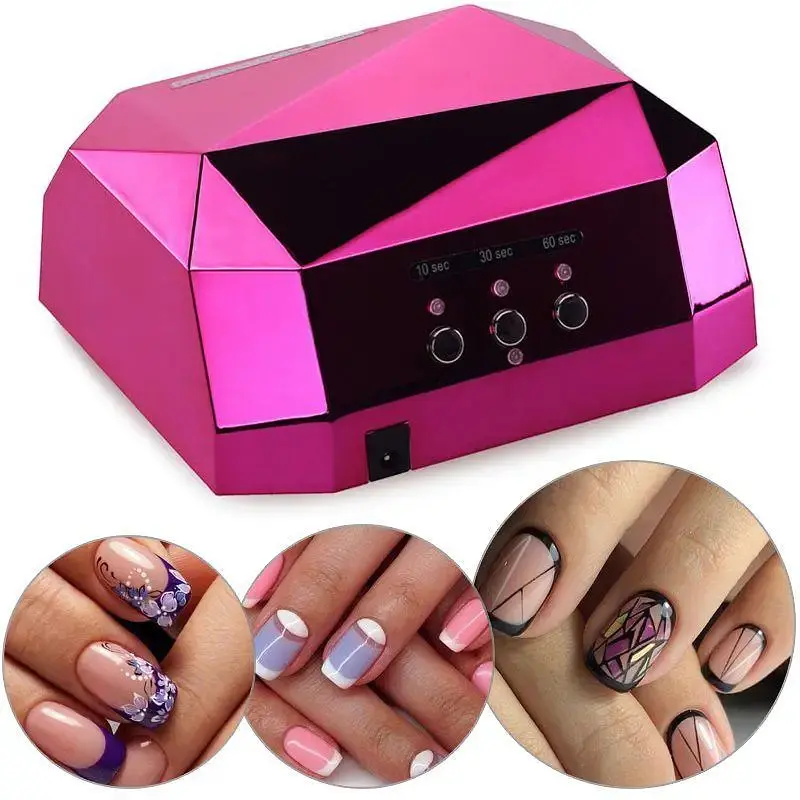 Лампа для нігтів 36W Diamond Pink - фото 6