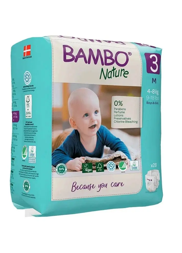 Еко Підгузники Bambo Nature Midi 3 (4-8 кг), 28 шт. Bambo Nature (19253) - фото 2