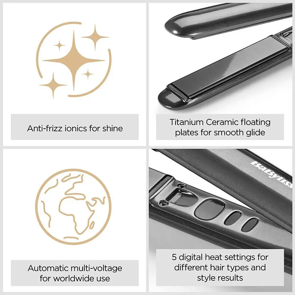 Випрямляч для волосся BaByliss Titanium Shine ST620E [155611] - фото 9