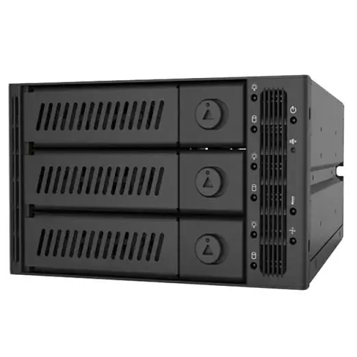 Бекплейн Chieftec 2x5.25" -> 3x3.5" HDDs Hot-Swap Metal (CMR-2131SAS) - фото 2
