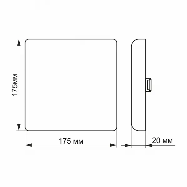 LED світильник безрамковий квадратний VIDEX 24W 4100K - фото 4