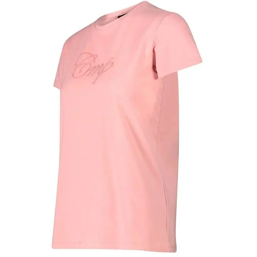 Футболка CMP Women's Stretch Cotton T-Shirt with Logo Peach Pink XS (1097-32D8066P-B504 36) - фото 2