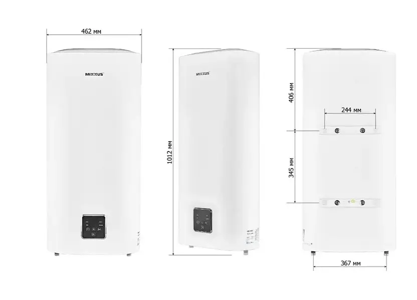 Водонагреватель Mixxus EWH-09050 FLAT WET 50 л, 2 кВт, мокрый ТЭН, вертикальный, прямоугольный, белый (WH0594) - фото 5