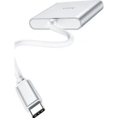 Концентратор HOCO USB-C to USB3.0+HDMI+PD HB14 Silver (6931474725790) - фото 5
