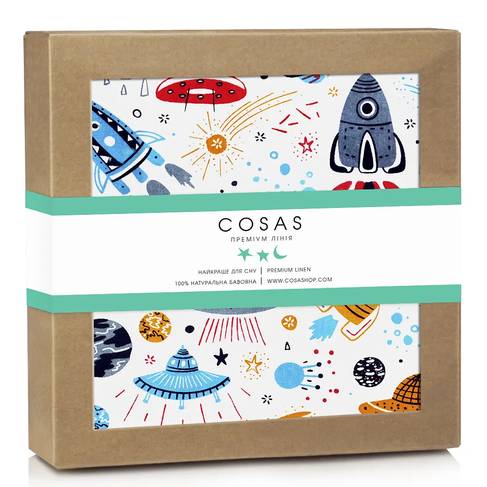 Багаторазова непромокаюча пелюшка 70х120 COLORFUL SPACE COSAS (4822052053348)